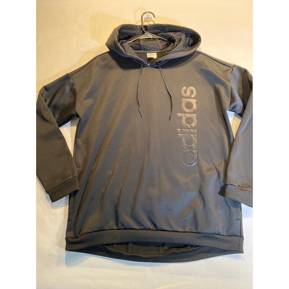 Black Adidas Hoodie Aeroready Vertical Logo Large Unisex